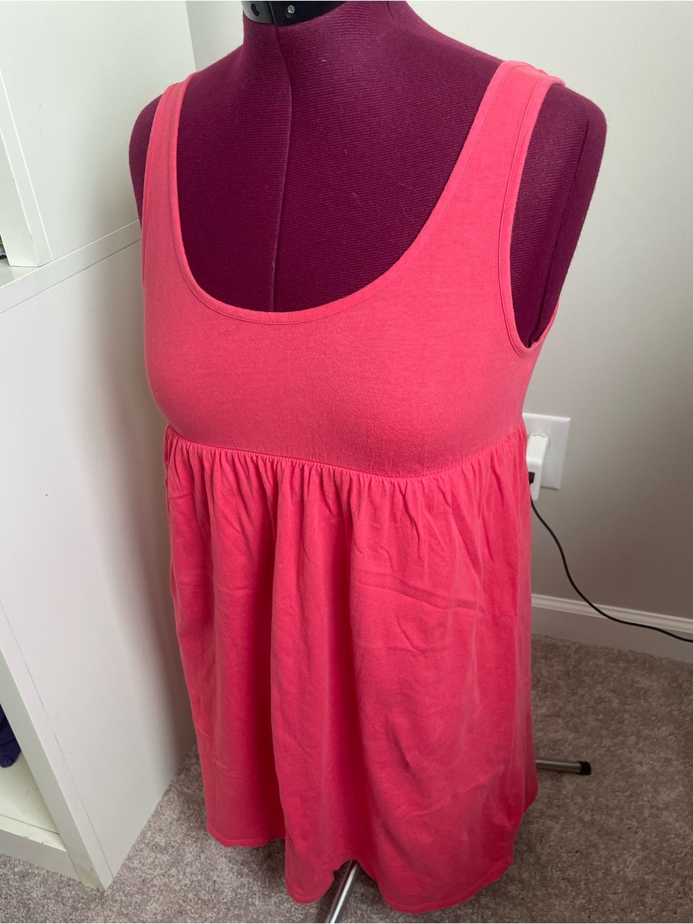 NEW 💕 Coral Tank Dress with Ruching